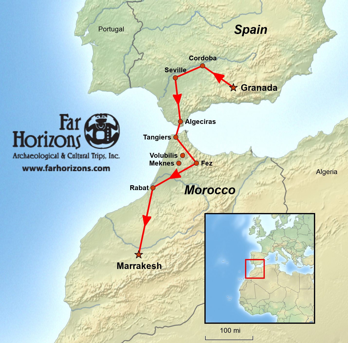 tour from morocco to spain