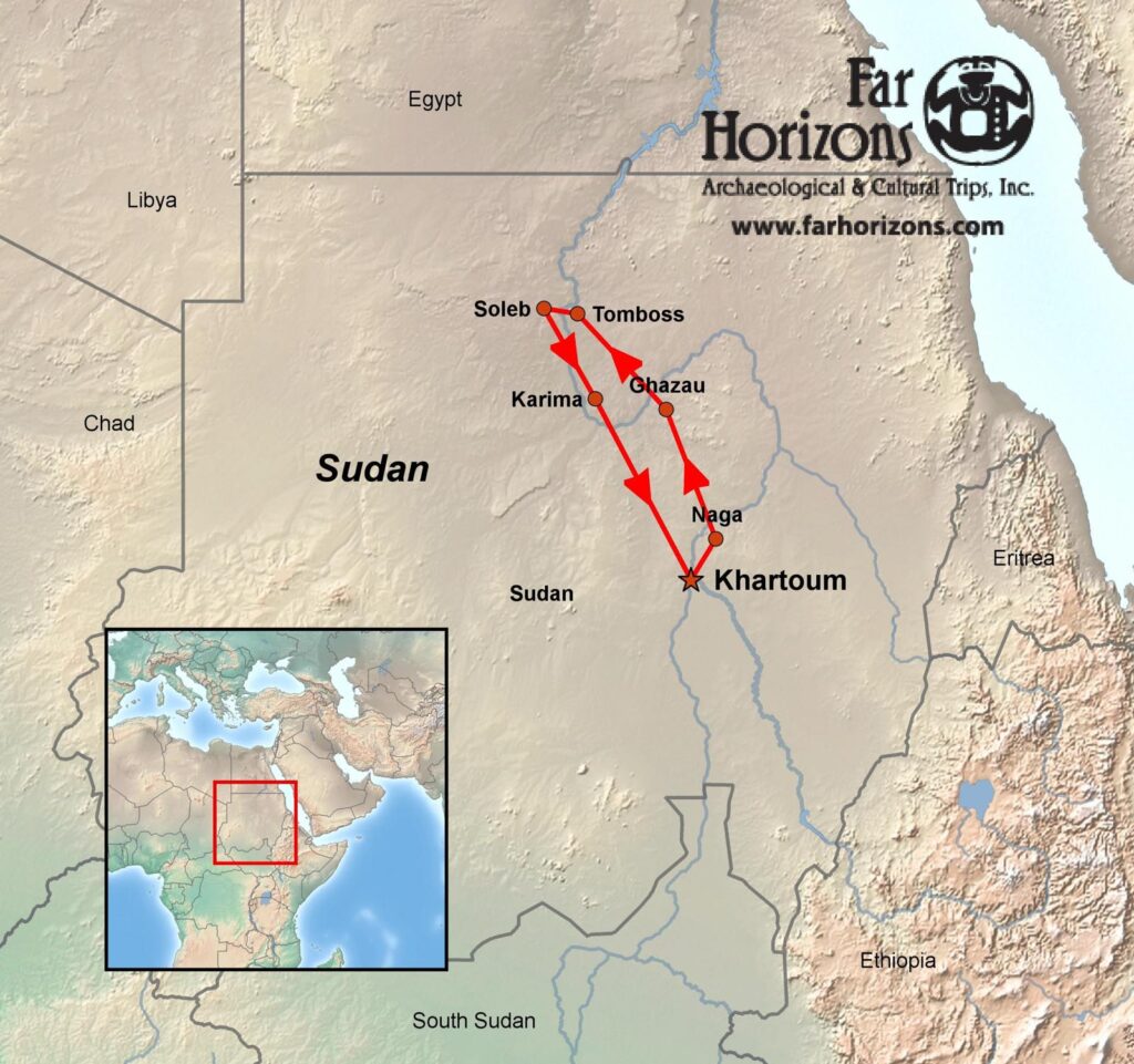 Sudan Tour Nile River Tombos El Kurru Kawa Map Far Horizons